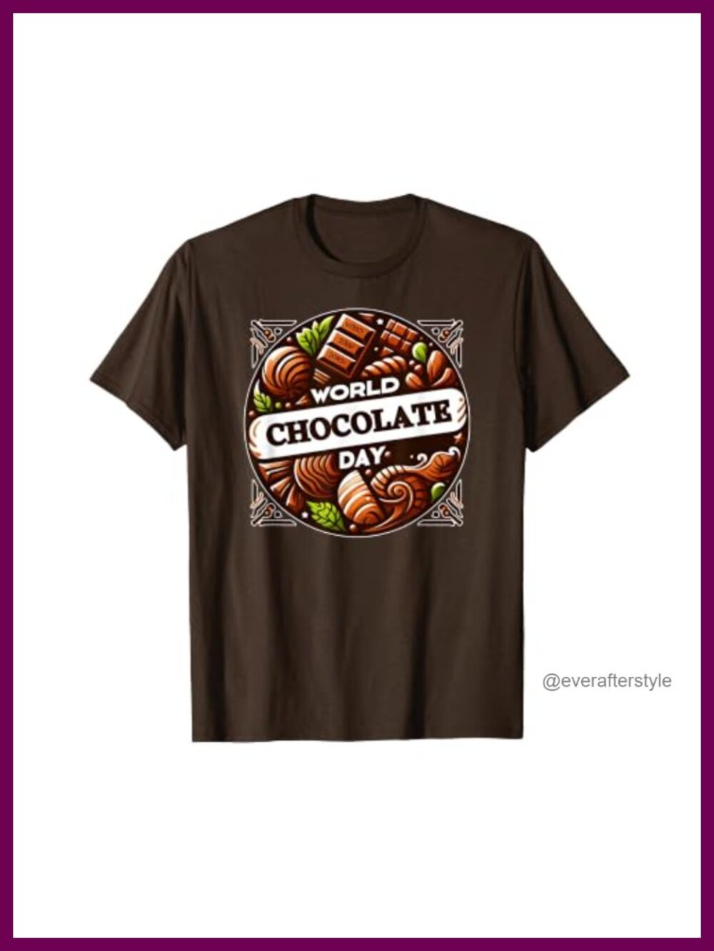 World Chocolate Day Graphic Tee Casual Vacation Top